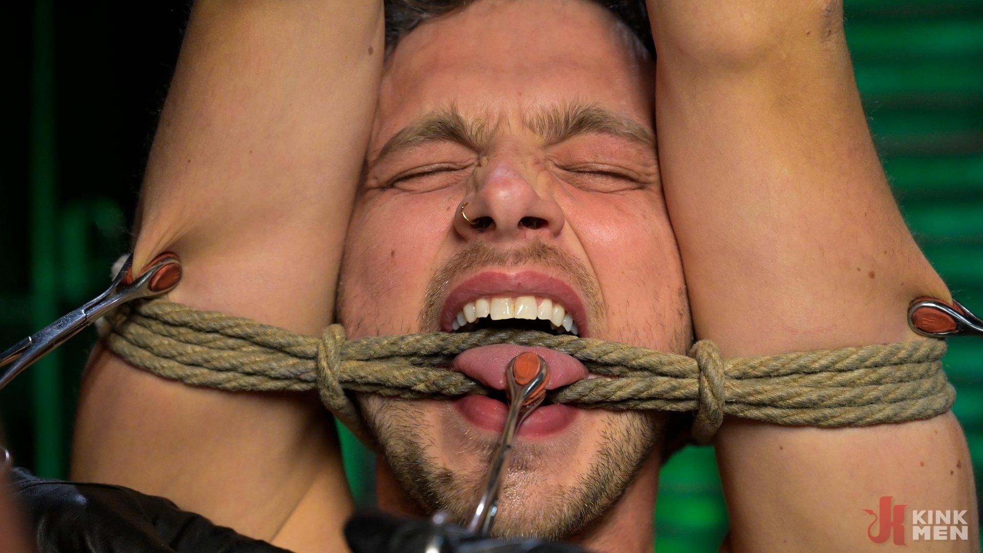 Photo number 5 from I Dream of Leather: Damon Heart Submits to Leather God Michael Roman shot for Bound Gods on Kink.com. Featuring Michael Roman and Damon Heart in hardcore BDSM & Fetish porn.