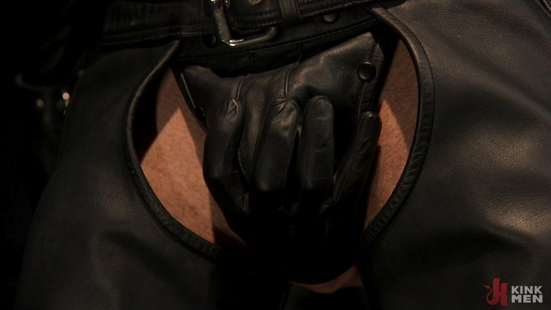 Photo number 1 from Larkin's Load: Ricky Larkin Bound in Leather, Tickled, and Drained shot for Men On Edge on Kink.com. Featuring Ricky Larkin in hardcore BDSM & Fetish porn.