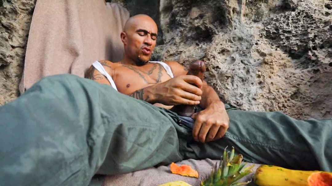 Photo number 8 from King Noire: Man Vs. Mango shot for Kinky Bites Men on Kink.com. Featuring King Noire in hardcore BDSM & Fetish porn.