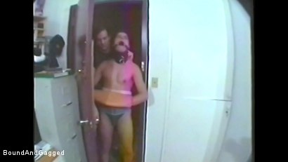 Photo number 14 from A DAY AT THE OFFICE - Applicant 3: Chris Corvid shot for Bound And Gagged on Kink.com. Featuring Chris Corvid, Kyle Brandon and Josh Ireland in hardcore BDSM & Fetish porn.