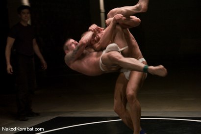 Photo number 1 from Nick Moretti vs Tyler Saint  The Water Match shot for Naked Kombat on Kink.com. Featuring Tyler Saint and Nick Moretti in hardcore BDSM & Fetish porn.