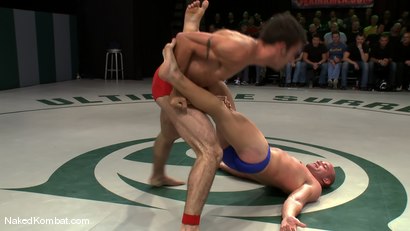 Photo number 7 from Spencer Reed & DJ vs Patrick Rouge & Dean Tucker  The Live Audience Match shot for Naked Kombat on Kink.com. Featuring Patrick Rouge, Dean Tucker, DJ and Spencer Reed in hardcore BDSM & Fetish porn.